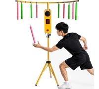 Reaction Game, Interactive Stick Challenge with Adjustable Speed and LED | Remote Control, Music and Multi-Level Play for Family Fun, Party Games, School Activities and Events(Yellow)