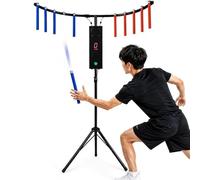 Reaction Game, Interactive Stick Challenge with Adjustable Speed and LED | Remote Control, Music and Multi-Level Play for Family Fun, Party Games, School Activities and Events(Black)