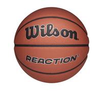 Wilson Reaction Plus Basketball, Made From Durable Composite Materials With Deep Channel Design, Colour: Brown/Silver, Size: 6
