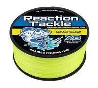 Reaction Tackle Braided Fishing Line - 8 Strand Hi Vis Yellow 10LB 500yd