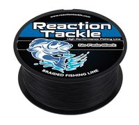 Reaction Tackle Braided Fishing Line NO Fade Black 8LB 300yds