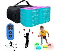 Reaction Training Lights - Agile Speed Training Equipment with Remote Control, 270 Degrees Viewing Angle, 4 Light Colors & 4 Operating Modes for Physiotherapy and Coordination