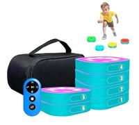 Reaction Training Lights - Agility Training Equipment with Remote Control, 4 Modes for Speed Boxing and Soccer, Enhances Hand Eye Coordination for Sports and Fitness