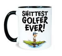 Reactive Brands MUGEMS Shittest Golfer Ever Mug - Funny Golf Lover Gifts, Golf Gift Idea for Men, Dishwasher Safe Premium Mugs Novelty Cup, Secret Santa, Christmas Ball