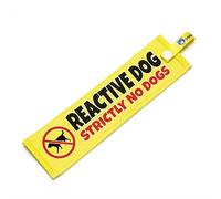 Reactive Dog - Strictly No Dogs Lead Sleeve - High Visibility Warning Wrap for Reactive Nervous Dogs - Secure Snap Attachment - Waterproof Durable Double Sided Design