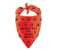 Reactive Dogs Bandana Do Not Pet No Hand Sniffs Triangle Dog Scarf Anxious Dog Gift (No Hand Sniffs)