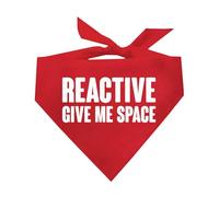 Reactive Give Me Space Dog Bandana (Red, OS 272)