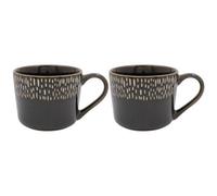Reactive Glaze Mug Charcoal Black 365Ml Ceramic Coffee Cup Drink Novelty Gift