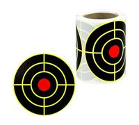 Reactive shoting Stickers - Bright Fluorescent Rings, Strong Stick On Surfaces, Clean Tear Finish | Splatter Stickers for Paper or Steel Targets, Duel Tree Use, Precision Shootings, Target Practice