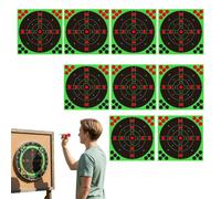Reactive Target Stickers - 10-Piece Fluorescent 8-Inch Peel-and-Stick Practice Boards for Clear-Burst Marks | Great Outdoor Shooting Games, Backyard Playing with the Gezi