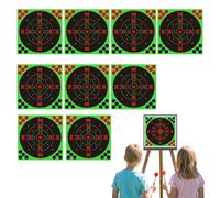 Reactive Targets - 20 Centimeter Light Fluorescent Adhesive Game,10-Piece Paper Target - for Adults Women Men Training Exercise Backyard Kids