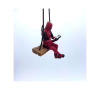(read a book) 2024 New movie Deadpool 3 Q version Action Figures PVC Model Statue Desk Decor doll Toy kawaii Car Pendant