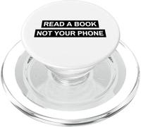 Read A Book Not Your Phone (Bookworm Digital Detox) PopSockets PopGrip for MagSafe