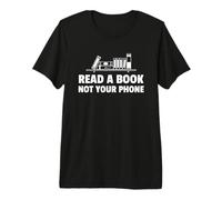 Read A Book Not Your Phone Digital Detox Analog Bookworm Premium T-Shirt