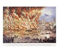 Read And Company The Great Fire Near London Bridge Unframed Wall Art Print Poster Home Decor Premium