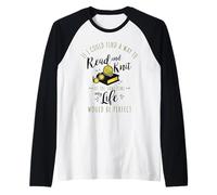 Read and Knit at The Same time Raglan Baseball Tee