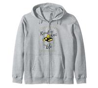 Read and Knit at the same time Zip Hoodie