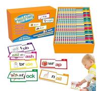 Read and Rhyme Activity Book - Paper Flash Cards 25x17cm 900g, Word Family Sight Words Phonics Vocabulary Interactive Educational Game, for Early Childhood Boys Girls Learning to Read