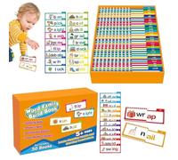 Read And Rhyme Flipping Books, 30 Pieces Phonics Flash Cards, Reading And Rhyming Sheets Of Vocabulary Word,Sight Word Flash Cards,Educational Reading Games For Early Learners
