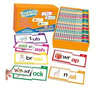 Read and Rhymes Books Phonics Flashcards Improving Reading Skills Letter Sounds Flashcards for Learners Word Family Books