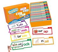 Read and Rhymes Books Phonics Flashcards Improving Reading Skills Letter Sounds Flashcards for Learners Word Family Books