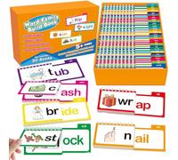 Read And Rhymes Books Phonics Flashcards Improving Reading Skills Letter Tones for Learners Word Family Read And Phonics Gift