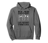 Read Banned Book Lover Skeleton Reading Librarian Halloween Pullover Hoodie