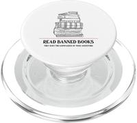 Read Banned Books (Bookworm Rebel Statement) PopSockets PopGrip for MagSafe