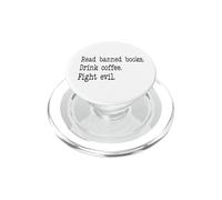 Read Banned Books Drink Coffee Fight Evil Banned Book Lover PopSockets PopGrip for MagSafe
