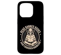 Read Banned Books Gain Forbidden Knowledge Funny Skeleton Case for iPhone 15 Pro
