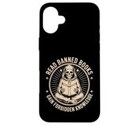 Read Banned Books Gain Forbidden Knowledge Funny Skeleton Case for iPhone 16 Plus