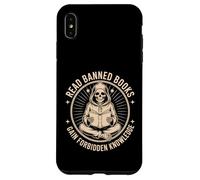 Read Banned Books Gain Forbidden Knowledge Funny Skeleton Case for iPhone XS Max