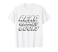 Read Banned Books | Reading Reader Readers Value Graphic T-Shirt, Men, White, M