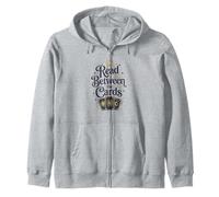 Read Between the Cards Tarot Celestial Witchy Zip Hoodie