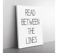 Read Between The Lines Canvas Wall Art Print 20x14 Inch