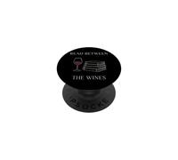 Read Between The Wines Minimal Book Lover Wine Humor reader PopSockets Adhesive PopGrip