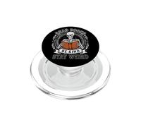 Read Book Be Kind Stay Weird Bookish Reading Skeleton PopSockets PopGrip for MagSafe