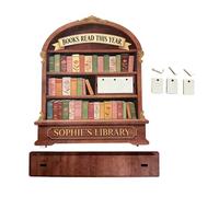 Read Book Counter | Wooden Goals Set,Annual Book Reading Challenge Counter | Student Readers Children Adults Teenage Teachers School Library and Shelf