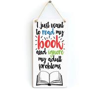Read Book Ignore Problems Sign, Book Lover Decor