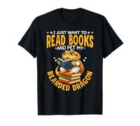 Read Books and Pet My Bearded Dragon Reptile Lizard Owner T-Shirt