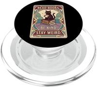 Read Books Be Kind Stay Weird Cat Tarot Card Coffee Reading PopSockets PopGrip for MagSafe