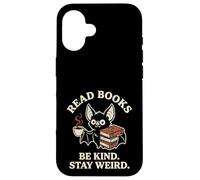 Read Books Be Kind Stay Weird Cute Bat Goth Vampire Coffee Case for iPhone 16