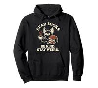 Read Books Be Kind Stay Weird Cute Bat Goth Vampire Coffee Pullover Hoodie