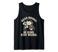 Read Books Be Kind Stay Weird Cute Vampire Coffee Reading Tank Top