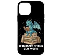 Read Books Be Kind Stay Weird Dragon Reading Book Nerd Case for iPhone 12 mini