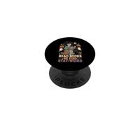 Read Books Be Kind Stay Weird Funny Skeleton Librarian PopSockets Adhesive PopGrip