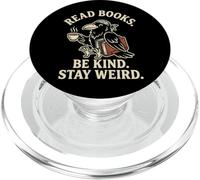 Read Books Be Kind Stay Weird Raven Coffee Lover Reading PopSockets PopGrip for MagSafe
