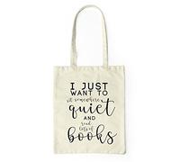 Read Lots Of Books Tote Bag One Size Natural Funny Book Lover Reader Librarian Beach Canvas Bag