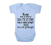 Read me a Story and Tuck me in Tight Baby Grow Vest, 6-12 Months, Pastel Blue