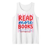 Read More Books Club Bookworm Reader Book Lover Bibliophile Tank Top
